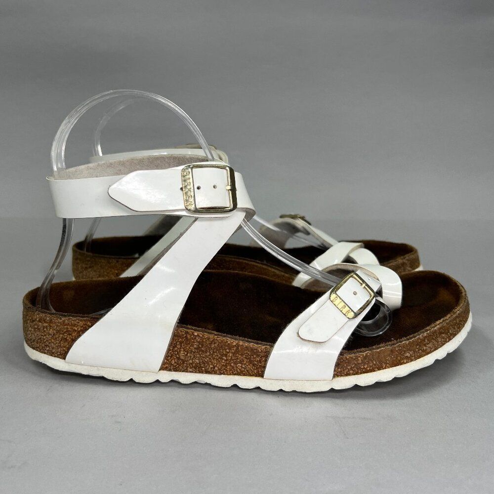 Birkenstock Women's‎ Size 7 Mayari White Patent Leahter Birko-Flor Sandals